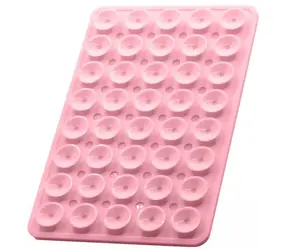 Mobile Origin Sticker Phone Mount O1 pink / Silikon-Telefonhalterung mit Saugnäpfen