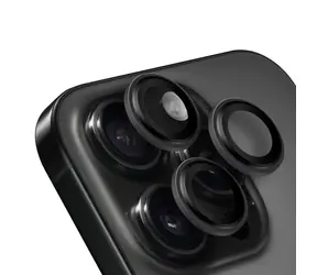 Obal:Me Objektivschutz für Apple iPhone 15 Pro/15 Pro Max Schwarz Titan