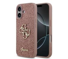 Guess PU FIXED Glitter 4G Metal Logo Backcover für iPhone 17 Pink