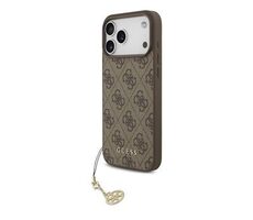 Guess 4G Charm Back Cover für iPhone 17 Pro Max Ton in Ton Braun