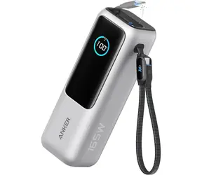 Anker 25000mAh Powerbank silber / 165W / 2x USB-C Kabel 
