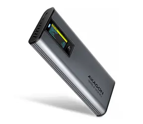 Axagon EEM2-SD2 USB-C 10Gbps - M.2 NVMe & SATA SSD Metall-DISPLAY-Box, schraubenlos