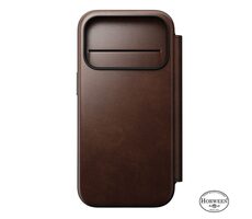 Nomad Modern Leather Folio Case für Apple iPhone 17 Pro Rustikalbraun (Horween)
