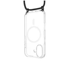 FIXED MagPure Neck Case mit schwarzem Lanyard für Apple iPhone 17