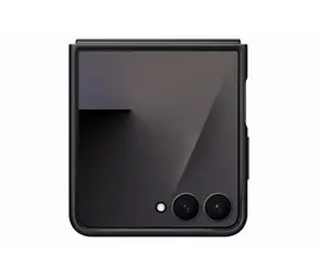 Samsung Flip7 Schutzhülle aus veganem Leder, Schwarz