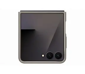 Samsung Flip7 Schutzhülle aus veganem Leder Taupe