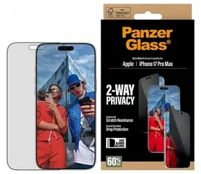 PanzerGlass Privacy Schutzglas für Apple iPhone 17 Pro Max / mit Einbaurahmen
