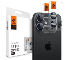 Spigen Glass tR EZ Fit Optik Pro 2 Pack Kameraobjektivschutz für Apple iPhone 17 blau