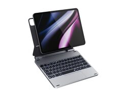 Epico Aluminium Keyboard Case Schutzhülle mit CZ Tastatur für Apple iPad Pro 11" (M4) grau-silber
