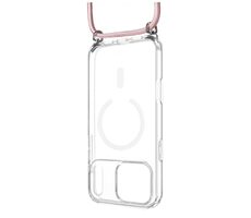 FIXED MagPure Neck Case mit rosa Lanyard für Apple iPhone 17 Pro