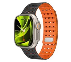 Mobile Origin Magnetarmband Apple Watch 49mm/46mm/45mm/44mm schwarz/orange