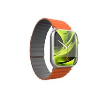 Mobile Origin Magnetarmband Apple Watch 49mm/46mm/45mm/44mm grau/orange