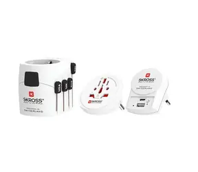 SKROSS Reiseadapter PRO+ / universell & geerdet / USB-A+C 30W PD