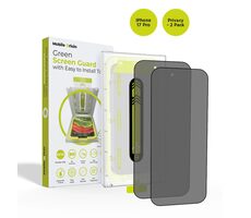 Mobile Origin Displayschutzfolie mit Applikator für Apple iPhone 17 Pro / 2 Stück / Sichtschutzglas