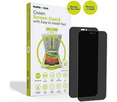 Mobile Origin Displayschutzfolie mit Applikator für Apple iPhone 17 Pro Max / 2 Stück / Sichtschutzglas