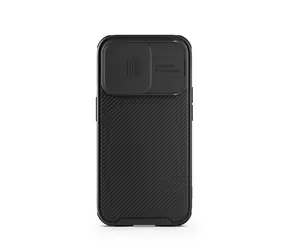 Spello Durable Magnetic Case Robuste magnetische Hülle mit verschiebbarem Linsenschutz für Apple iPhone 15 Pro schwarz