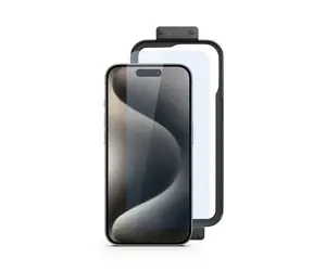 Spello Clear Glass Schutzglas für Apple iPhone 15 / mit Einbaurahmen / 2St
