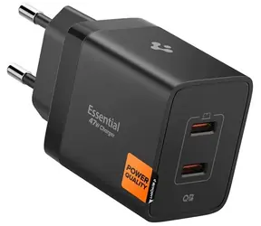 Spigen Essential EE472EU 47W / schwarz / Ladegerät / 2x USB-C