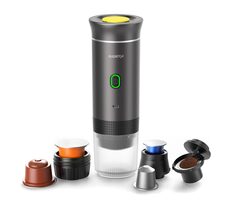 Aligator PortaCaffé 3in1 / grau / Tragbare Kaffeemaschine 