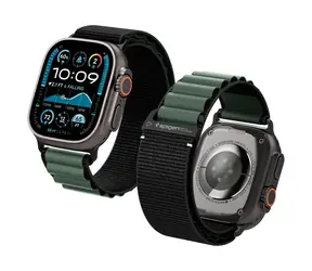 Spigen Textilarmband (Hakenverschluss) für Apple Watch 49 mm/46 mm/45 mm/44 mm, grün