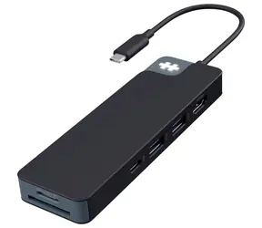 Targus HyperDriveFlex 8 Port USB-C Hub, schwarz / HDMI / 2x USB / USB-C 100W PD / 3,5-mm-Klinkenanschluss / SD- und microSD-Kartenleser