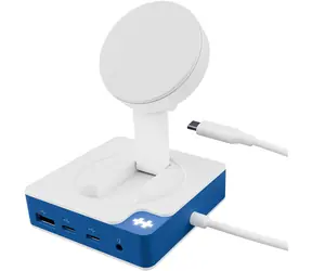 Targus HyperDrive Flex 5- Port USB-C-Hub mit Qi-Ladegerät / HDMI / USB / USB-C 100W PD / 3,5-mm-Klinkenanschluss / SD-Kartenleser