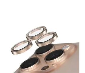 PanzerGlass SAFE Kamera Apple iPhone 16 Pro/15 Pro/16 Pro Max/15 Pro Max Glitzer Gold Creolen