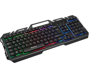 Sandberg IronStorm Tastatur BE schwarz / Gaming-Tastatur / kabelgebunden / RGB / USB