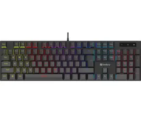 Sandberg Mechanische Gaming-Tastatur, deutsch, schwarz / Gaming-Tastatur / mechanisch / kabelgebunden / RGB / USB 