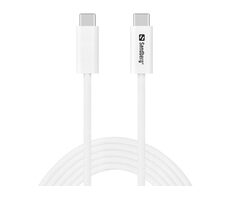 Sandberg USB-C USB4 240W + 40Gbps 2M weiß / USB-C auf USB-C4 Kabel