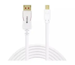 Sandberg DP-MiniDP 1.4 8K60Hz 2m weiß / DP auf Mini DP Kabel