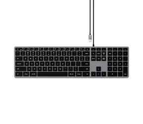 Satechi Slim W3 Tastatur, grau / kabelgebunden / USB-C / hintergrundbeleuchtet