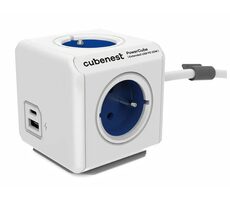 Cubenest PowerCube Extended USB PD 20W USB A+C 1,5m Kabel - blau / 4X Buchse + USB-A+C