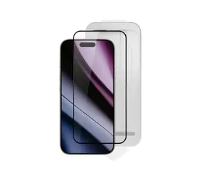Epico Glass Protector DF Schutzglas für iPhone 15 Pro / stoß- und kratzfest