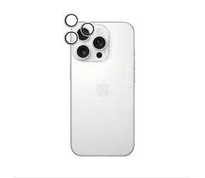 Epico Aluminium-Linsenschutz für Apple iPhone 16 Pro/16 Pro Max - Weiß- Titan