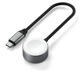 Satechi USB-C Magnetisches Schnellladekabel für Apple Watch, Grau / 5 W