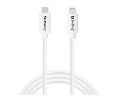 Sandberg USB-C PD auf Lightning MFI 1 m weiß / USB-C auf Lightning Ladekabel