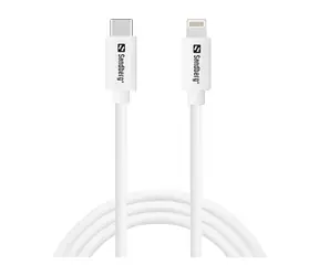 Sandberg USB-C PD auf Lightning MFI 1 m weiß / USB-C auf Lightning Ladekabel