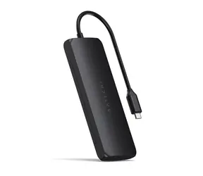 Satechi USB-C Hybrid-Multiport, schwarz / Adapter / HDMI / SSD / 2x USB-A / PD 100 W