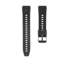Tactical Silikonarmband mit Schnellverschluss, 18 mm, Schwarz