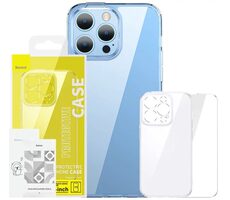 Baseus ARCJ010102 SuperCeramic transparente Hülle für Apple iPhone 14 PLUS (klar) + gehärtetes Glas