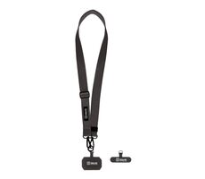 Obal:Me NeckTag Ribbon Phone Strap Black