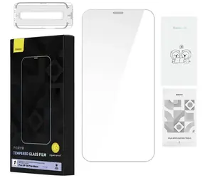 Baseus Panzerglas 0,4 mm für iPhone 12 Pro Max + Reinigungsset