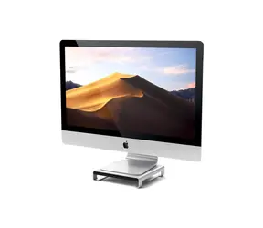 Satechi USB-C-Ständer-Hub für Apple iMac, silber / USB-C / 3x USB-A / microSD / SD / 3,5-mm-Klinkenanschluss