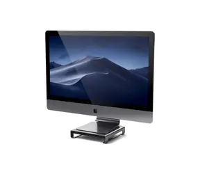 Satechi USB-C-Ständer-Hub für Apple iMac, grau / USB-C / 3x USB-A / microSD / SD / 3,5-mm-Klinkenanschluss