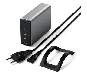 Satechi 165W USB-C GaN-Ladegerät, grau / Ladeadapter / 4X USB-C / PD 100 W