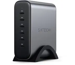 Satechi 200W USB-C GaN-Ladegerät, grau / Ladeadapter / 6x USB-C / PD