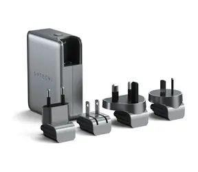 Satechi 145W USB-C GaN Reiseladegerät, grau / Reiseadapter / 4X USB-C / PD / universell für 150 Länder