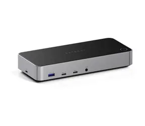 Satechi Dockingstation, grau / 2x USB-C / 3x USB-A / 3x HDMI / 2x DisplayPort / RJ45 / 3,5-mm-Klinkenanschluss / DC