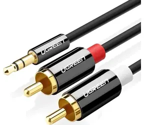 Ugreen AV116 10584 schwarz / Audiokabel / Mini-Klinke 3,5 mm (M) / 2 Cinch (M) / 2 m